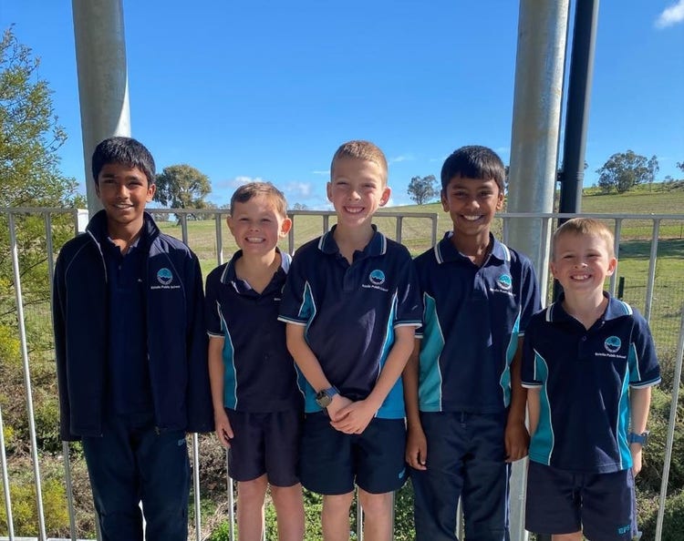 Students smiling