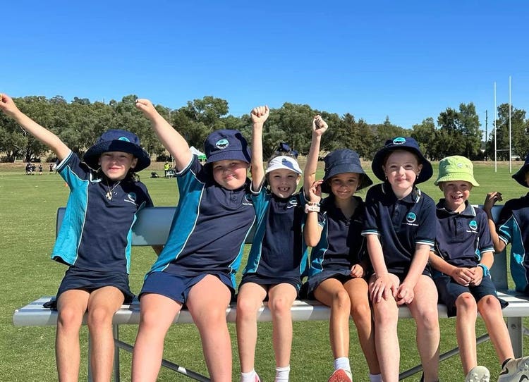 Students having fun at the athletics carnival image