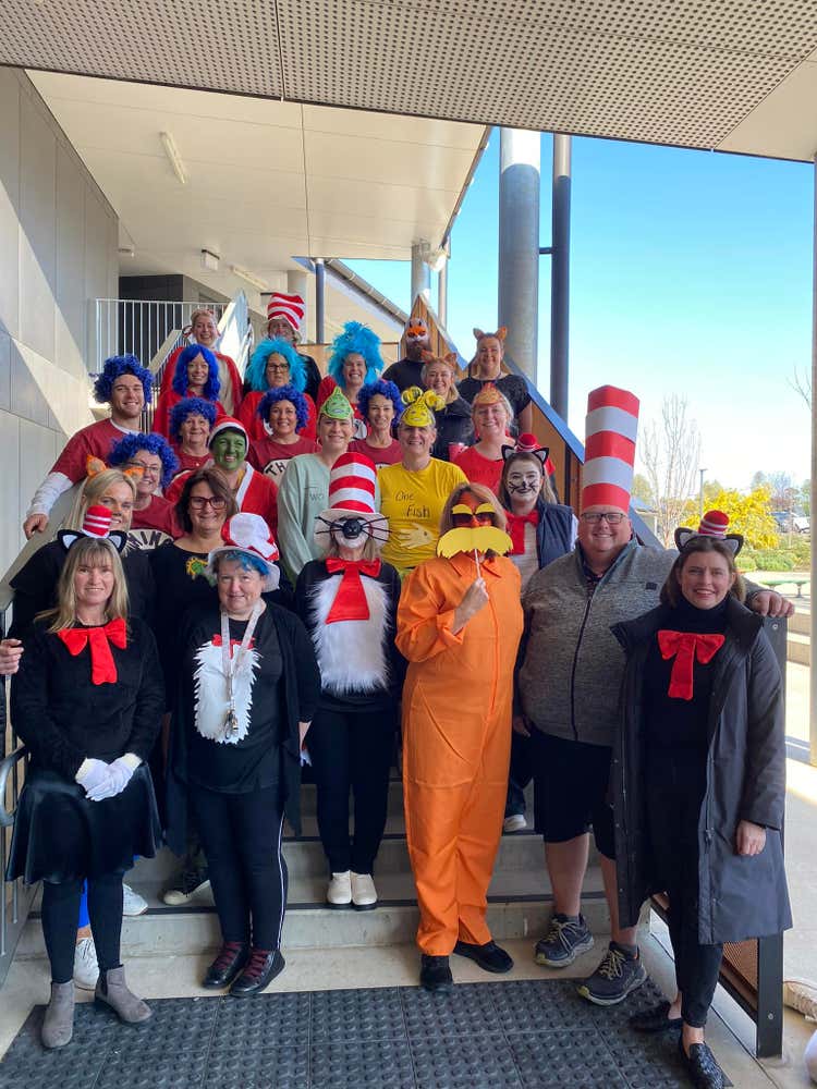 Staff at Book Week dress up